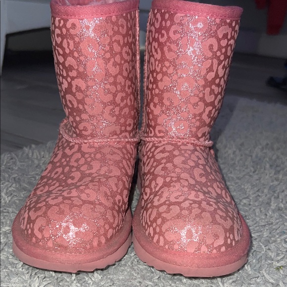 UGG toddler pink UGG boots with cheetah print